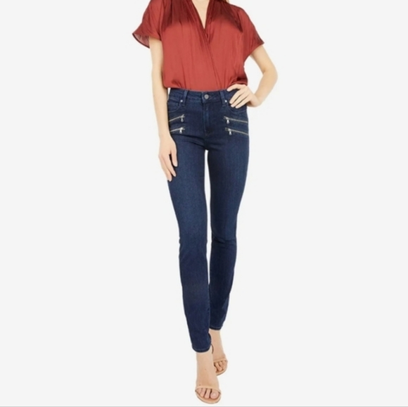 Paige Edgemont Jeans - Dark Blue Skinny Jeans - Picture 2 of 14